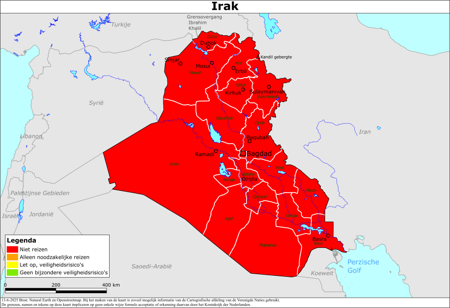 Reisadvies Irak | Ministerie van Buitenlandse Zaken